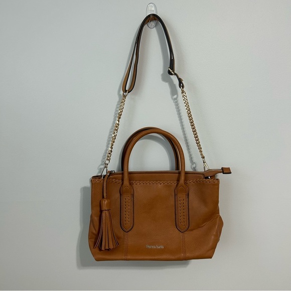Franco Sarto Tan Brown Faux Leather Large Hobo Satchel Bag Purse - Picture 1 of 10